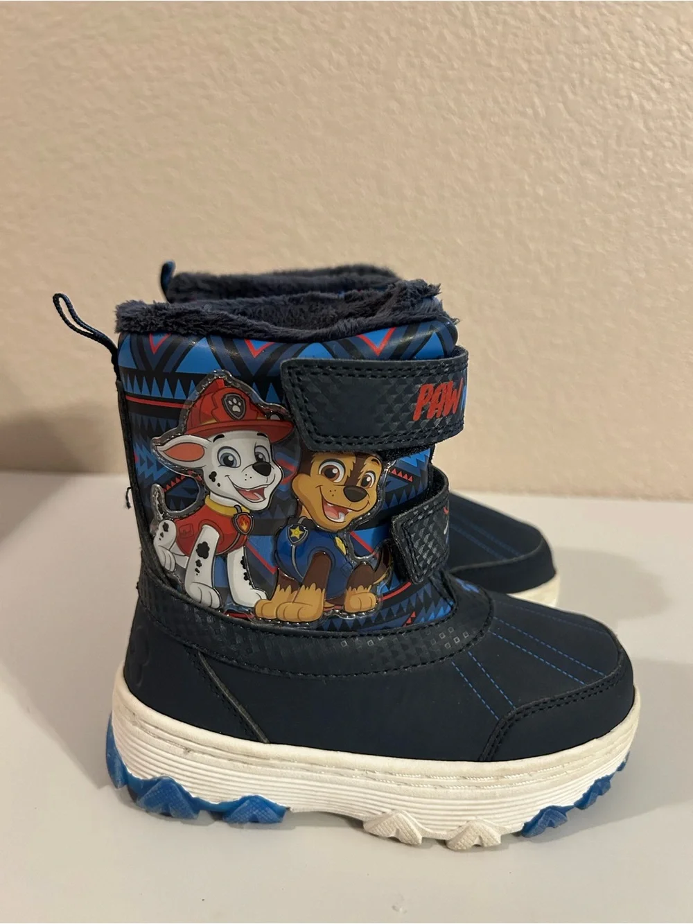 Nickelodeon Paw Patrol Toddler Light Up Winter Boots Blue Size 10